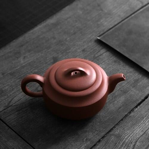 Hall yixing recommended undressed ore manual famous tea sets tea pot bottom groove qing han jun pot of 330 ml