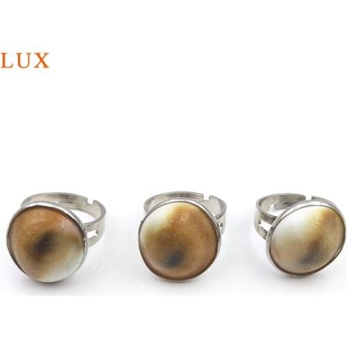 2021 New Especially Ring Natural Thread Round Bead Shell Open Rings Silver Plated Setting Rings Women Modern Stylish Jewelry