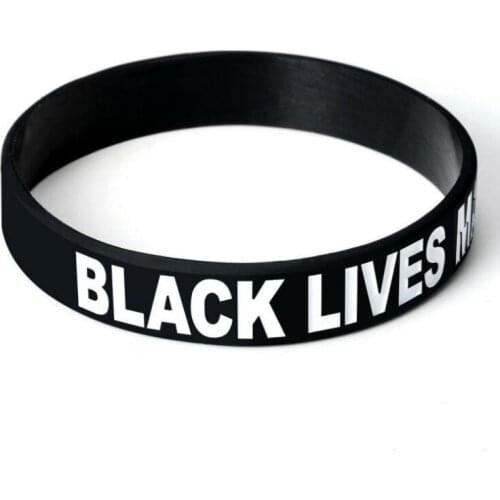 New Arrival Black Silicone Letter I Cant Breathe Bracelet Black Lives Matter Letter Bangle for Antiracism Wholesale