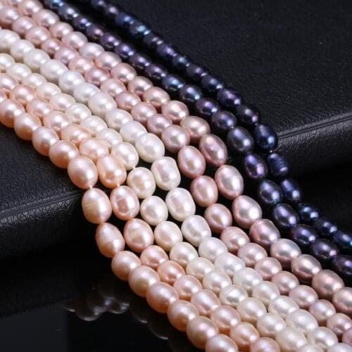 New natural freshwater pearl white and pink irregular pearl beads used for jewelry making DIY bracelet necklace Size 7-8mm