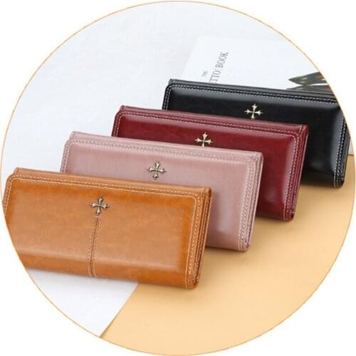 New Style Womens Long Wallet Korean Version Multi-card Position Zipper Wallet Large Capacity Female Bag Clutch To Women Wallets