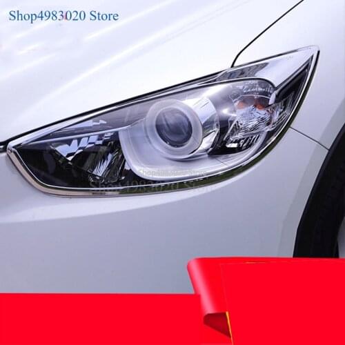 FIT FOR MAZDA CX-5 CX5 2013 2014 2015 CHROME FRONT HEAD LIGHT LAMP COVER HEADLIGHT TRIM EYELID 2PCS ACCESSORIES