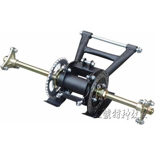ATV GO KART KARTING UTV Buggy DIY Suspension Brake Disc Rotor Sprocket 74CM Rear Axle With Swing Arm Fork