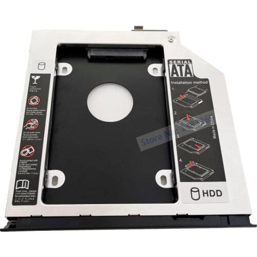 SATA 2nd Hard Drive SSD HDD Module Caddy Adapter for HP EliteBook 2560P 2570p With Bezel and Bracket