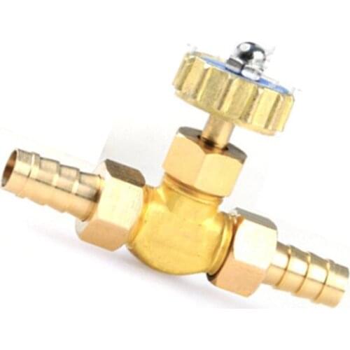 8mm Hose Barb Thread Two Way Straight Brass Needle Valve Regulating Valve For Water Oil Air