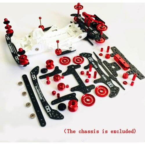 1Set FMA Standard/Advanced Parts Kit Carbon Fiber Front Rear Plates Middle Wing Aluminum Rollers Dampers for Tamiya Mini 4WD Car