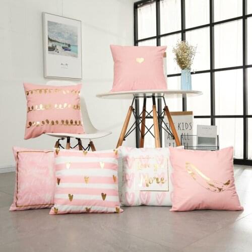 45x45cm Super Soft Linen Geometry Pillowcase Home Decor Pink Cushion Cover Red Geometric Throw Pillowcase Pillow Covers