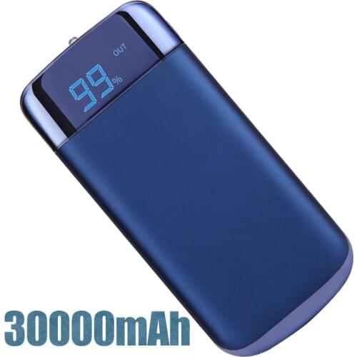30000mah Power Bank External Battery PoverBank 2 USB LED Powerbank Mobile phone Charger for iPhone Xiaomi Huawei Xiaomi Samsung