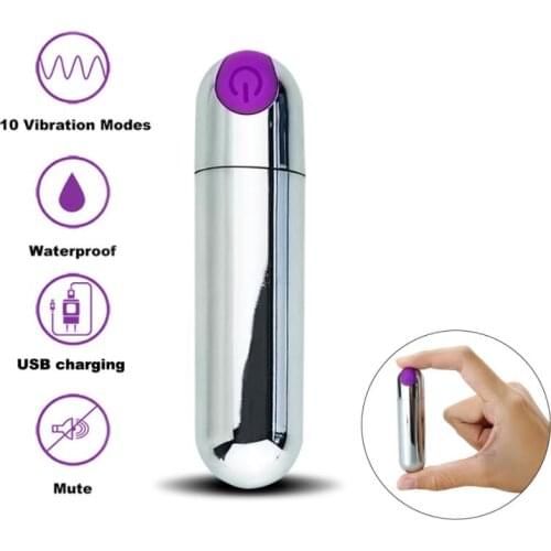 10 Speed Vibrating Bullet,Rechargeable USB vibrators Waterproof Vibrator G-spot Massager Adult Sex Product Toys by DHL
