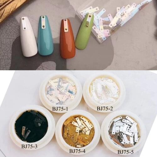 1Jar Nail Art Rectangle Glitter Pieces Nail Art Decoration in jar BJ75