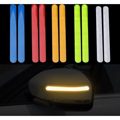 2pcs Car Sticker Non Fading Fashion Color Stripe Car Sticker Racing Strips Side Rear View Mirror Decor Decal
