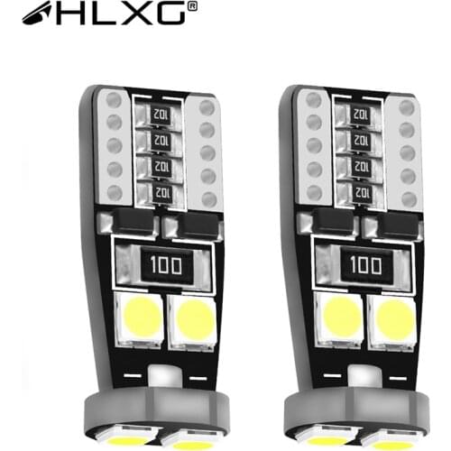 2 x Bulbs LED 3030 SMD T10 W5W White Bulb Side Position 6000K White Light Truck Xenon Interior Car Parking Clearance Lamp HLXG