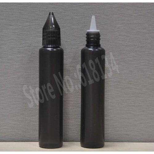 500pcs 30ml pen shape black squeezed bottle, liquid dropper bottle for oil oil