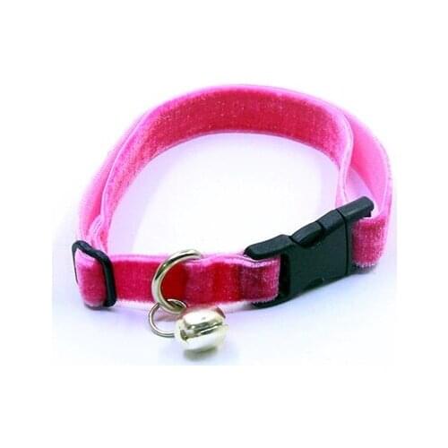 Petviya Velvet Cat Neck Collar | Adjustable and Zilli FUCHSIA 328868992