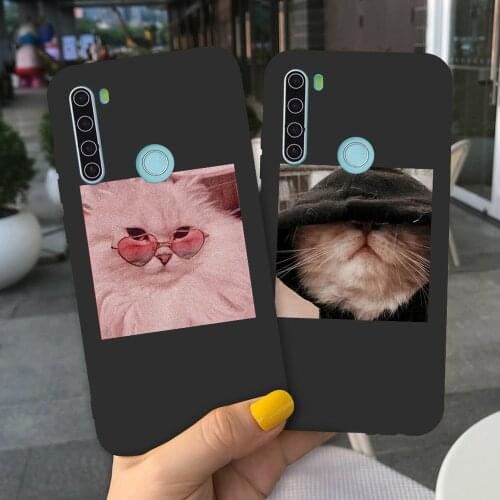 Trendy Cute Cat Phone Case for Redmi Note 7 8 T 9 Pro Max for Redmi 7 8 9 A C 10X 4G K20 K30 Pro Silicone Protective Sleeve