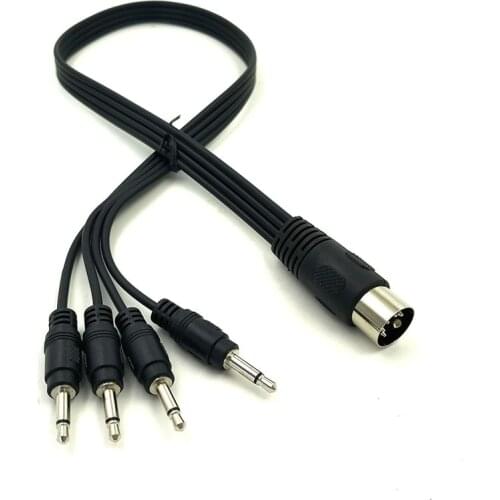 DIN to 3.5mm Cable 50CM 5 Pin DIN Plug Male to 4 X 3.5MM Female SmartPhone AUX Headphone MONO Jack Adapter Input Cable 0.5m