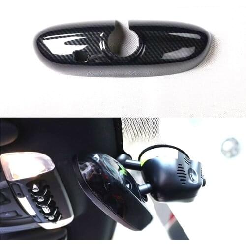 For BMW MINI F56 2014-2021 3 Doors Model Car Interior Rearview Mirror Cover Trim ABS Car Styling Molding