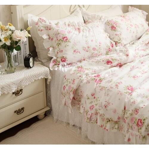 Elegant And Shabby Floral Bedding Set Twin Full Queen King 4 Pieces Duvet Cover Sets
