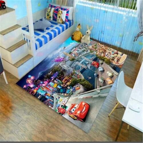 Disney 3D Cars Lightening McQueen Door Mat Kids Boys Girls Game Mat Bedroom Kitchen Carpet Indoor Bathroom Mat birthday present