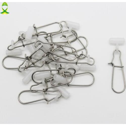 JSM 20pcs/lot fishing connector Braid fishing line Sinker Slide Duo Lock staniless steel snap fishing tool
