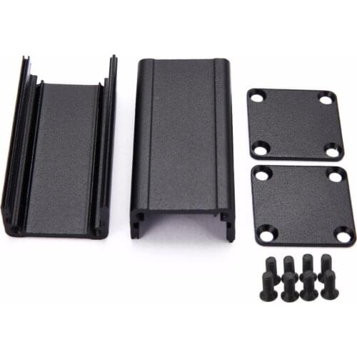 1Pc Extruded Aluminum Electronic Project Box Durable Black Aluminum Instrument Case DIY Power Supply Units Enclosure Case