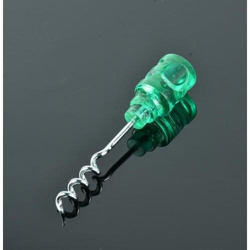 Kitchen Red Wine Screw Simple Stainless Steel Bottle Opener Not Rusty Plastic Skid Handle Corkscrew LX6832