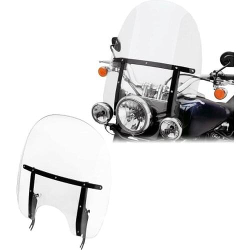 Motorcycle Clear Windscreen Windshield For Harley Softail Slim Fat Boy Deluxe 2000-2017