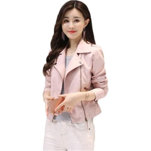 Lovepeapomelo Women's Leather Jackets