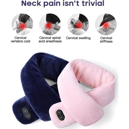 7 Color Massage Scarf Warm Neck Cervical Spine Foulard Smart Heating Couple Mink Velvet Scarf Shawl Cycling Neckerchief Winter
