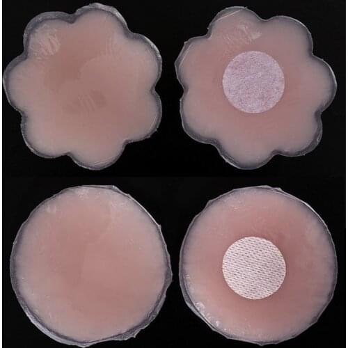 Reusable Invisible Self Adhesive Silicone Breast Chest Nipple Cover Bra Pasties Pad Petal Mat Stickers Accessories For Woman