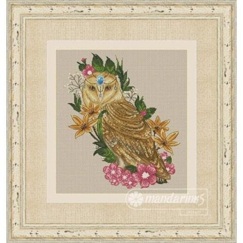 Top Customzied Embroidery Owl Shaman 11 Count Cross Stitch Kit with 100% Cotton Flosses & Free Shipping for Home Decor & Gifts