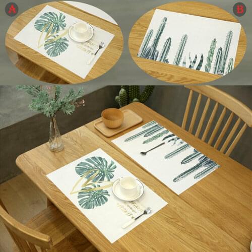 Non Slip Home Table Linen Mats Pads Geometry Placemat Dining Insulation Kitchen Mat Clover Table Cup Coffee Mats Pad Couster