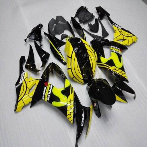 Custom motorcycle fairings for ZX10R 2008 2009 2010 ZX-10R 08-10 body kit+Free screws+yellow black M2