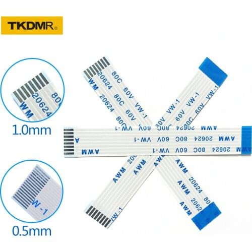 TKDMR Flat flexible cable FFC FPC LCD cable AWM 20624 80C 60V VW-1 FFC-0.5MM 1MM 4pin Connector 50-300MM 4P-40P wire connector