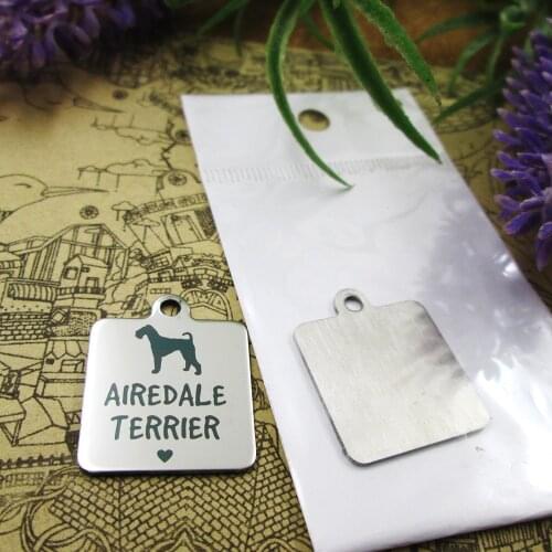 20pcs--"Airedale Terrier"dog lover dog owner stainless steel charms more style for choosing DIY Charms pendants for necklace