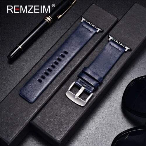 Genuine Leather Bracelet For Apple Watch 6 5 4 SE Band 5 Colors 42mm 38mm 40mm 44mm iWatch For Apple Watch Strap Watchband