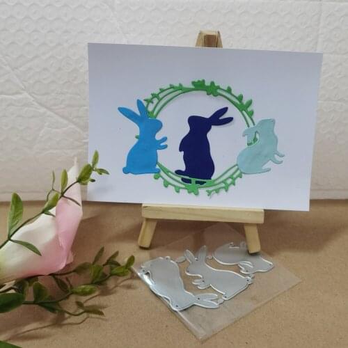 3 Easter Bunny cutting Die Metal cutting Die Paper Machine hand punching Card Art DIY cutting Machine
