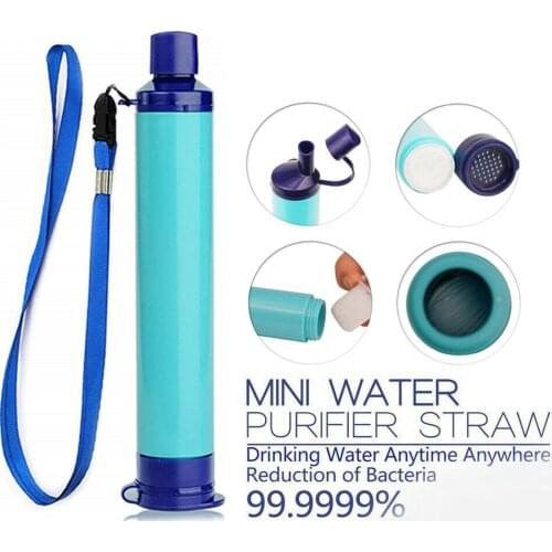 Outdoor Portable Water Filter Straw Filtration Gear Purifier Survival Hiking Emergency Camping Water Filters