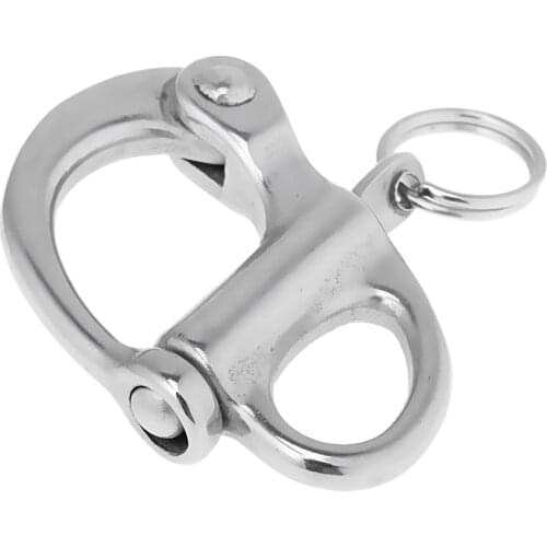 Pack of 4) 304 Stainless Steel Fixed Bail Snap Shackle For Kayak Boat Yacht 3.2 x 2cm