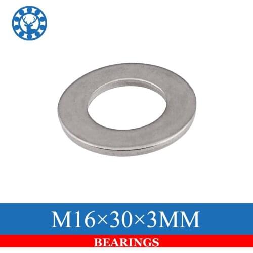 10pcs DIN125 ISO7089 M16X30X3MM 304 Stainless Steel Flat Machine Washer Plain Washer Gaskets