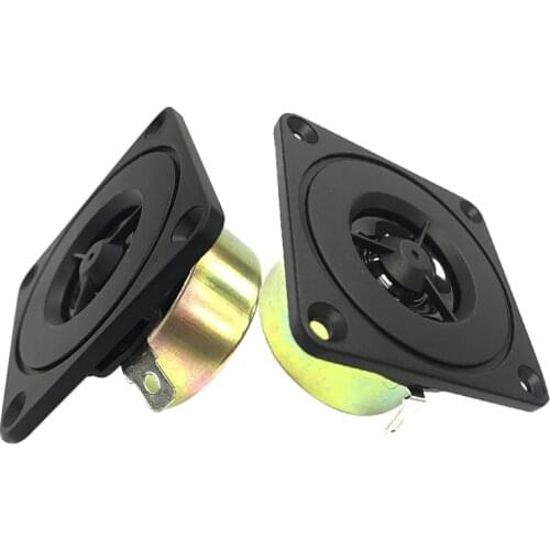 2Pcs 2 Inch Tweeter Hifi 8Ohm 4Ohm 10W Audio Speaker 52mm Square Tweeter Repair 4Ohm Loudspeaker Treble Speaker DIY Home Theater