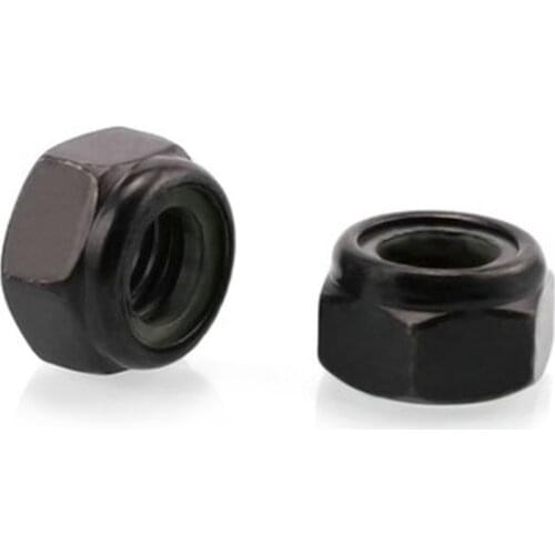 20-50Pcs DIN985 M2 M2.5 M3 M4 M5 M6 M8 Self-locking Nut Lock Nut Locknut Slip Nylon Hex Nuts Black Zinc Plated Carbon Steel