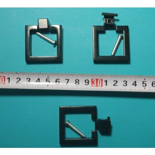 20Pcs/Lot Black Lacquer Square Zinc ring knob Kitchen Cupboard Furniture Cabinet Pull Ring Handle Pull Knob