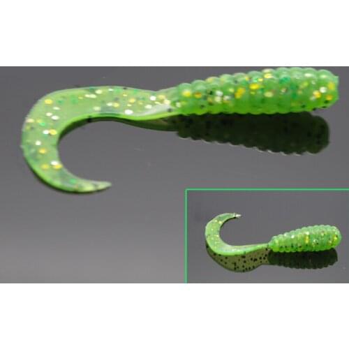2016 New Artificial Lure 10pcs 7.5Cm Fishing Worm Swimbait Jig Head Soft Lure Fly Fishing Bait Fishing Lure