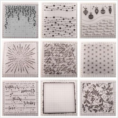 29 Styles Choose)15*15 CM Embossing Folders for Papers Photo Album Making Card Supplies DIY Plastic Scrapbooking Cutting Dies