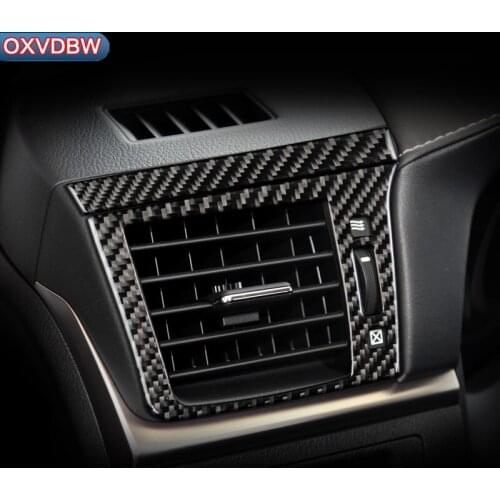 For LEXUS CT200h F-SPORT LHD RHD accessories nterior Car Styling 3D Carbon Fiber AC Outlet Air Outlet Frame Decoration Stickers