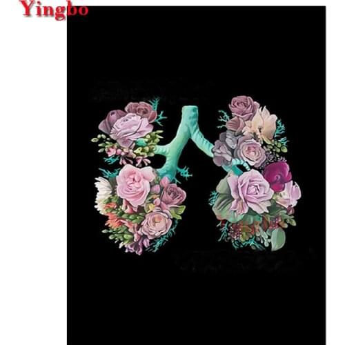 Heart Human Organs Medical Anatomy Diamond Painting Full Round New DIY Sticking Drill Cross Stitch Embroidery 5D Home Decoration