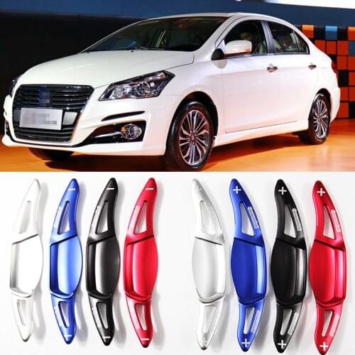 Tommia 2pcs Steering Wheel Aluminum Shift Paddle Shifter Extension For Suzuki Alivio 2015-2018 Car-styling