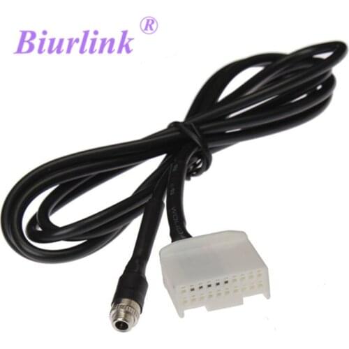 Biurink 150CM Car Stereo Female 3.5mm Aux Jack Cable Adapter 20Pin Port for Toyota Camry RAV4 Corolla