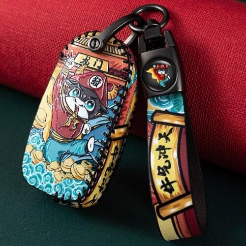 Leather Car Key Case for VW Volkswagen Passat Golf Polo Beetle Caddy T5 Up Eos Tiguan Skoda A5 SEAT Leon Altea Flip Remote Cover